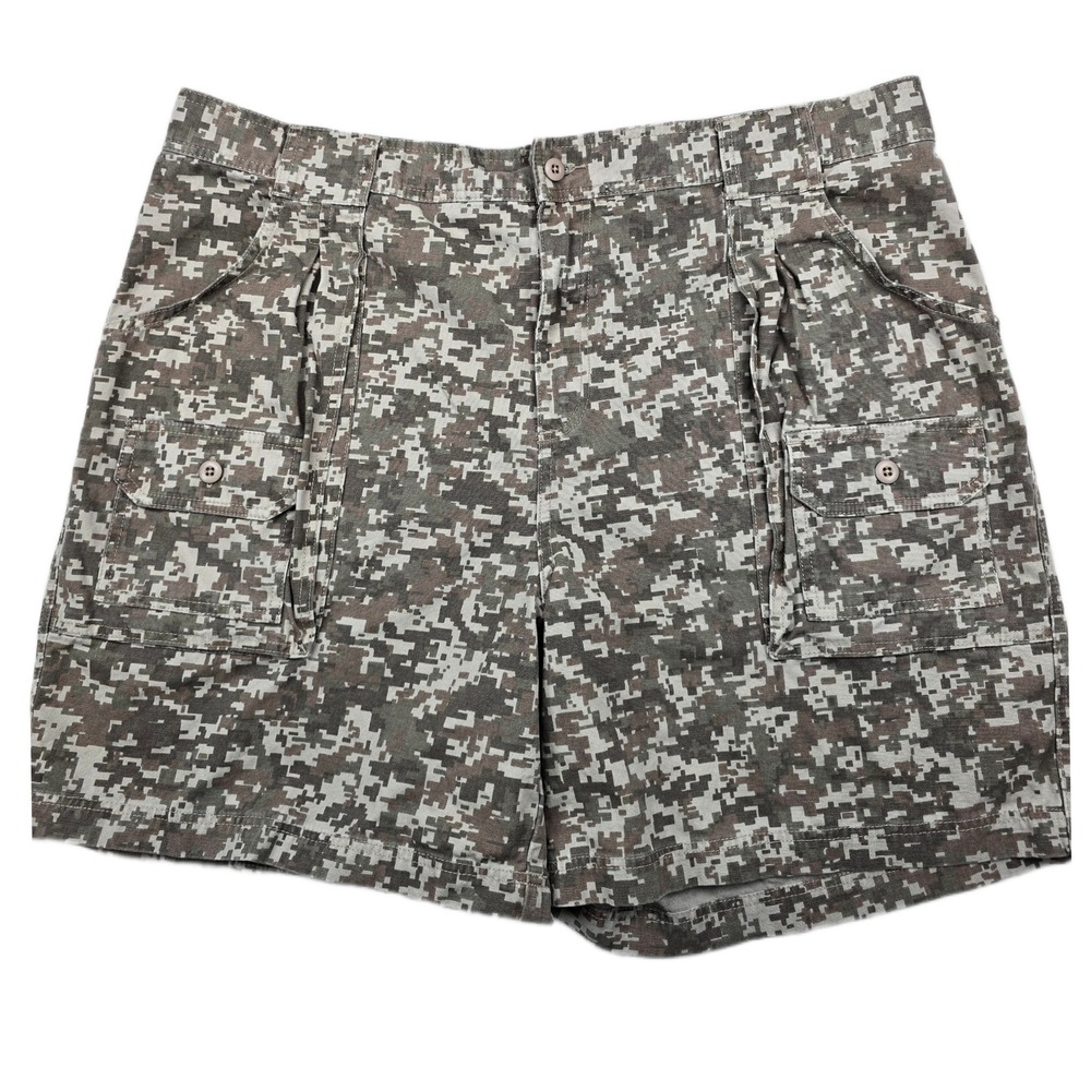 Cabela's Cargo Shorts Mens 40 Digital Camo Brown Cotton Outdoor Hunting Utility